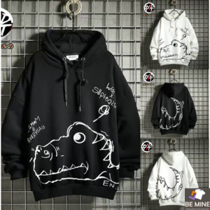 Áo Hoodie Nón Chui Trùm Đầu Nữ Nam Unisex Chất Vải Nỉ Poly Đầu Khủng Long MEN TOP 236